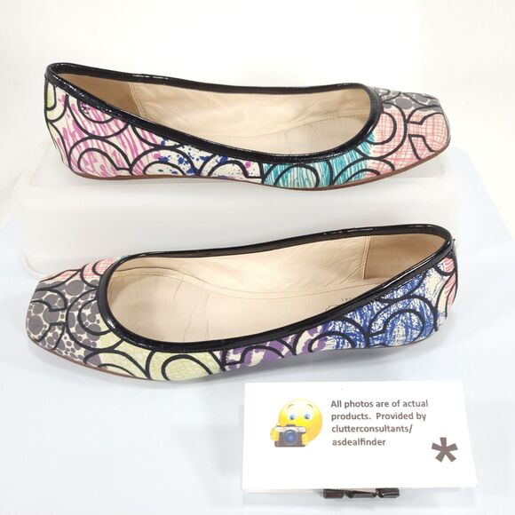 Coach Portia Casual Ballet Flat Shoe Womens Size 5.5 A2657 Multi - Picture 5 of 9